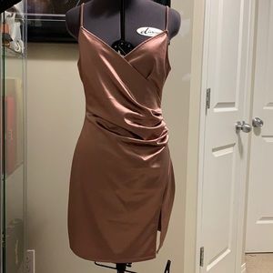 Blush and blue miidi dress